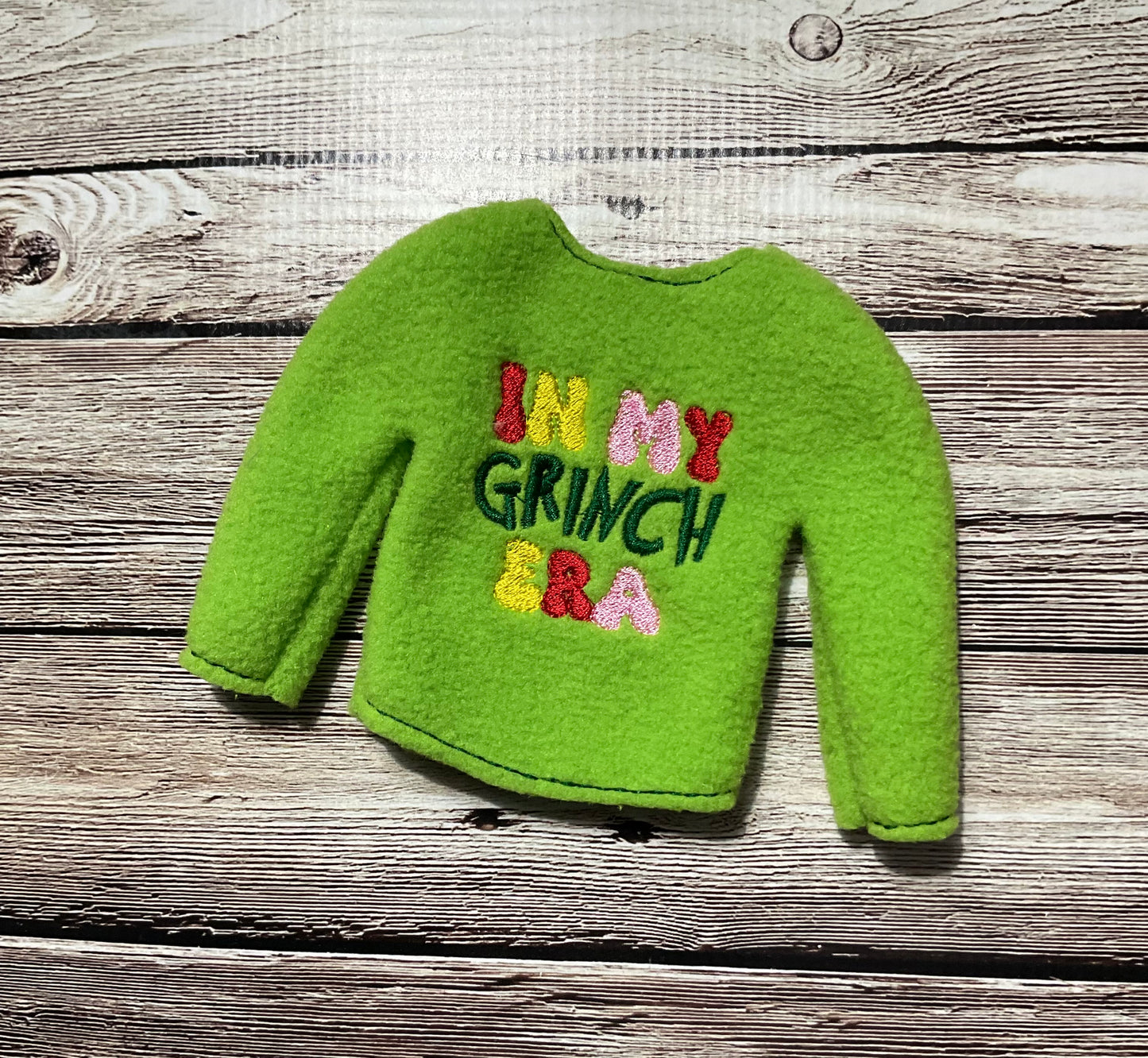 (285) Holiday Elf/Doll Sweater “In My Grinch Era”