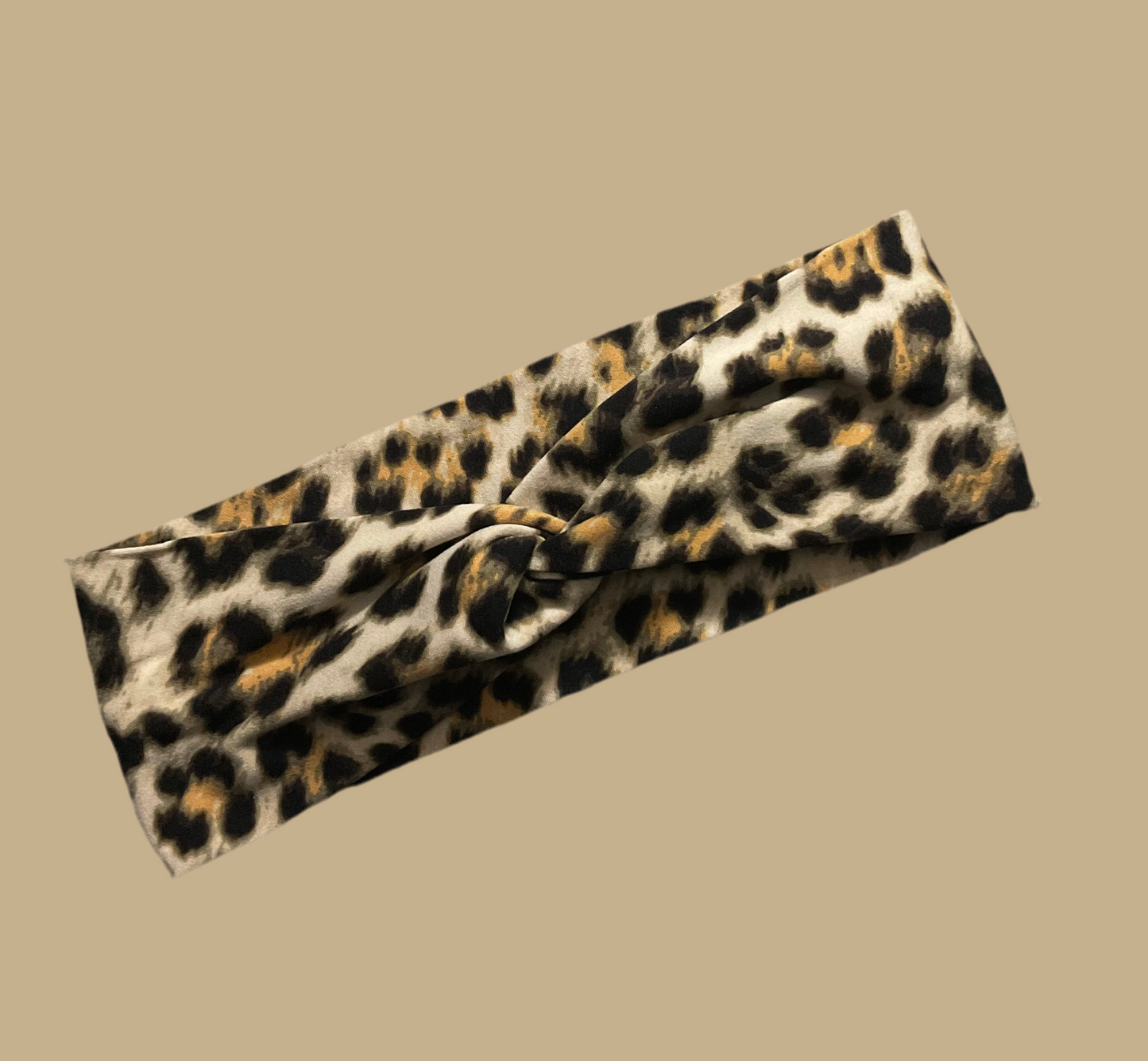 Wide boho twisted Leopard print Headband for sports, yoga, workouts, facials, fashionable and comfortable