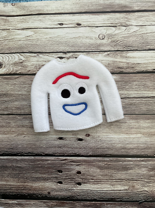 (102) Holiday Elf/doll Sweater Fork Face Long Sleeve