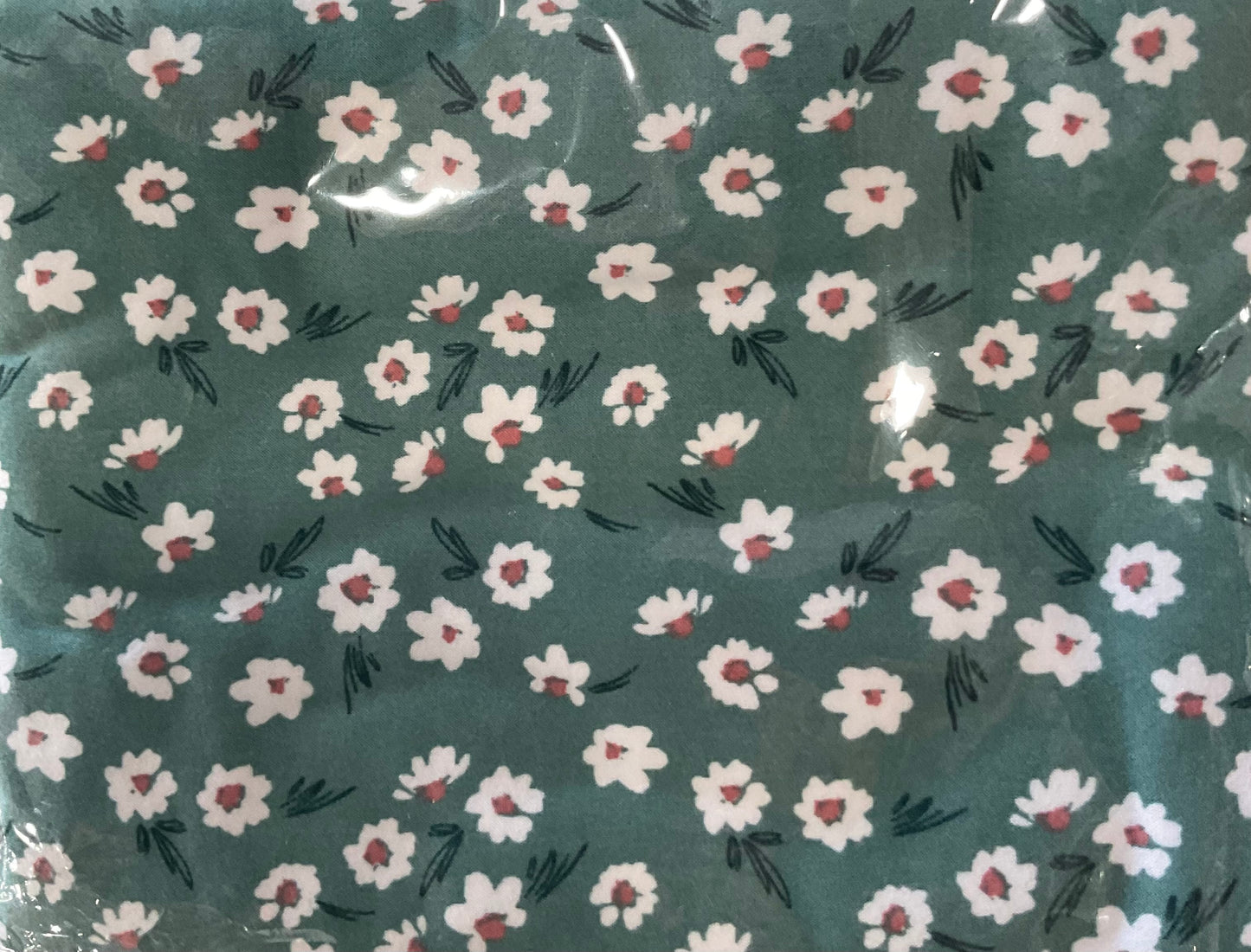 Fashionable Shawl Coverup - Green with White Flowers