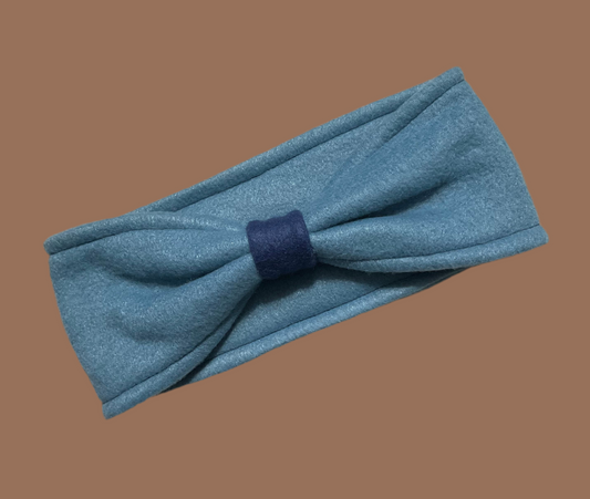 Denim Blue Fleece Ear Warmer Headband