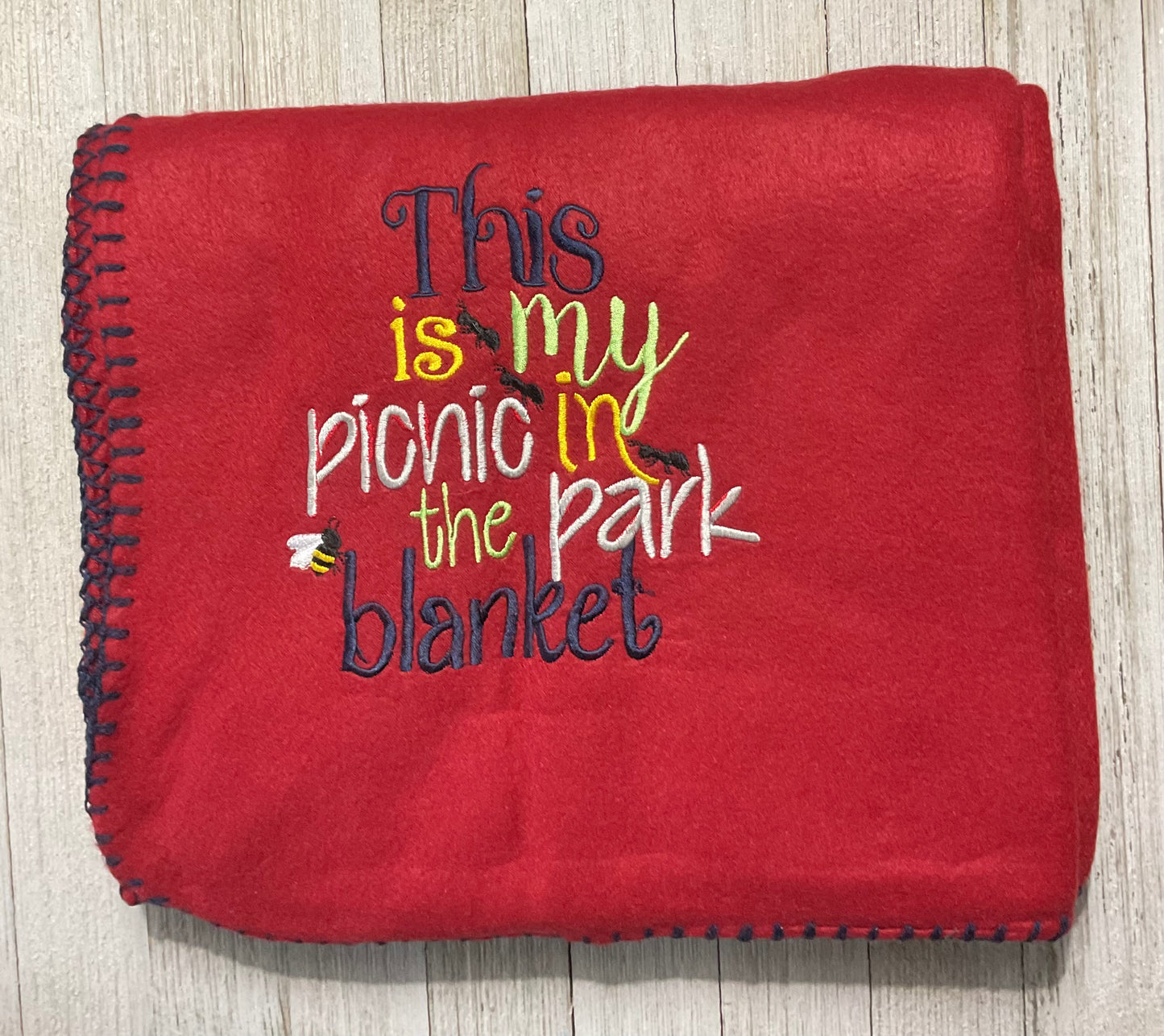 This is my picnic in the park blanket lap blanket -