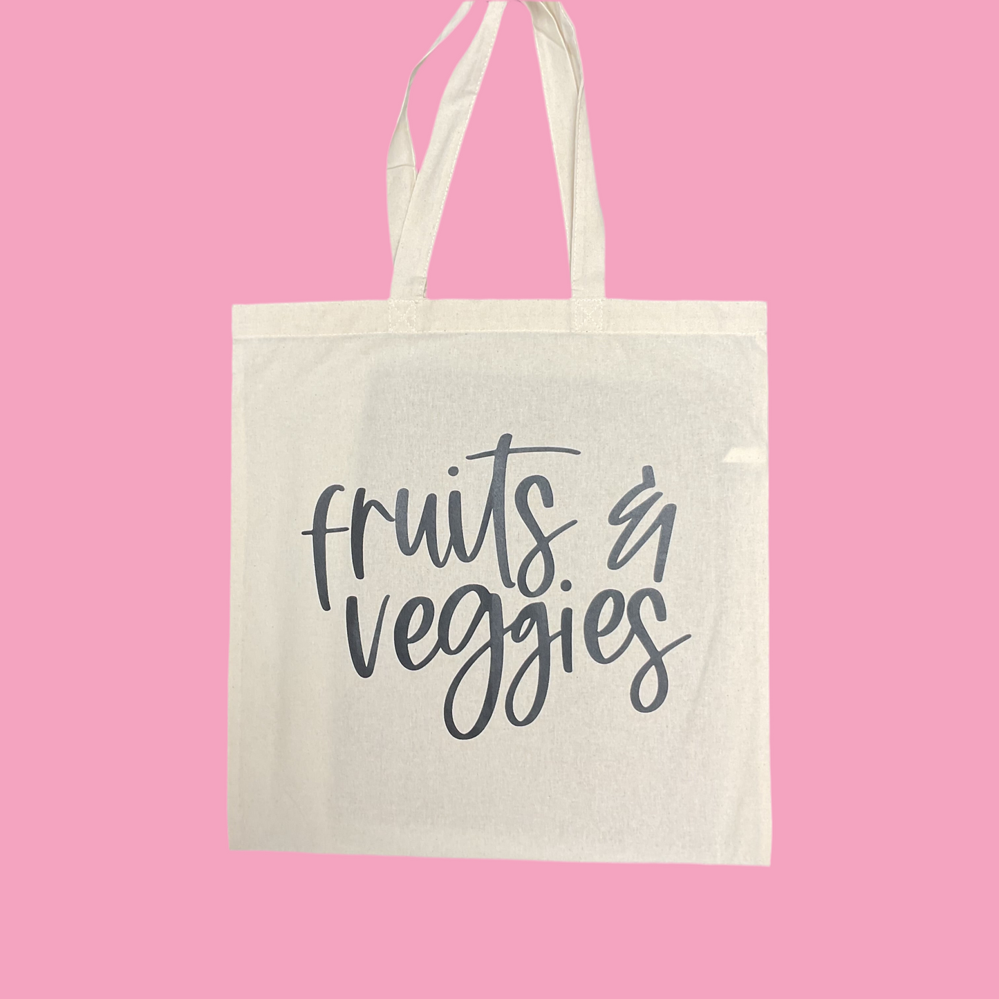 Fruits & Veggies reusable grocery tote bag