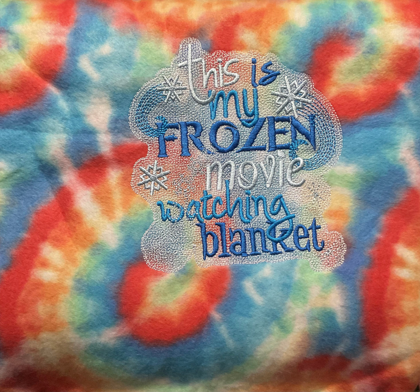 This is my Frozen Movie Watching Blanket