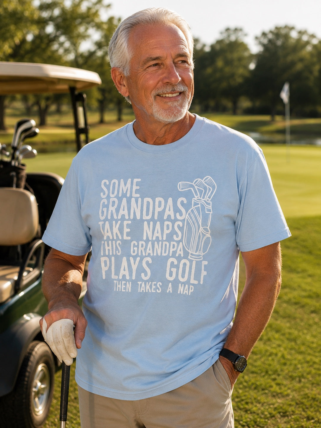 Some Grandpas Take Naps This Grandpa Plays Golf T-Shirt | Grandpa Golf Tee