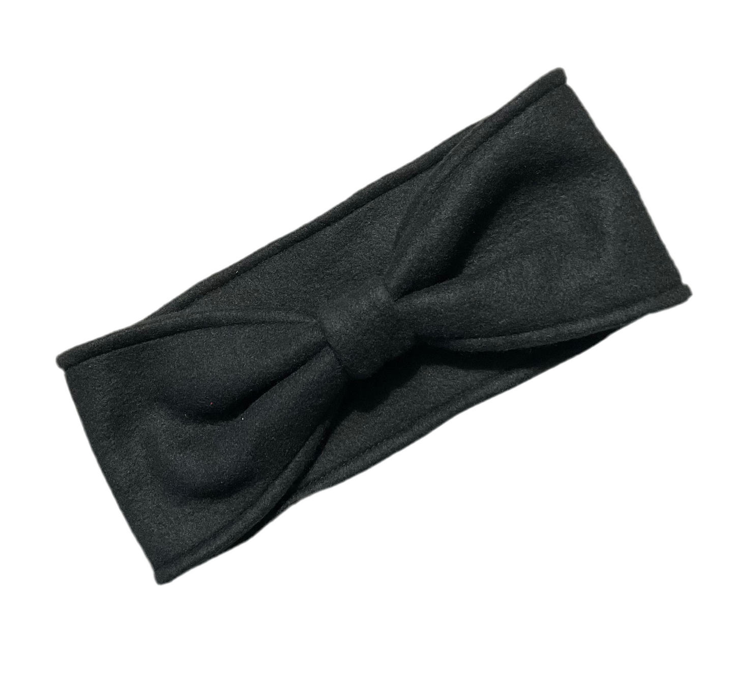 Stylish Bow Style Fleece headband ear warmer in black