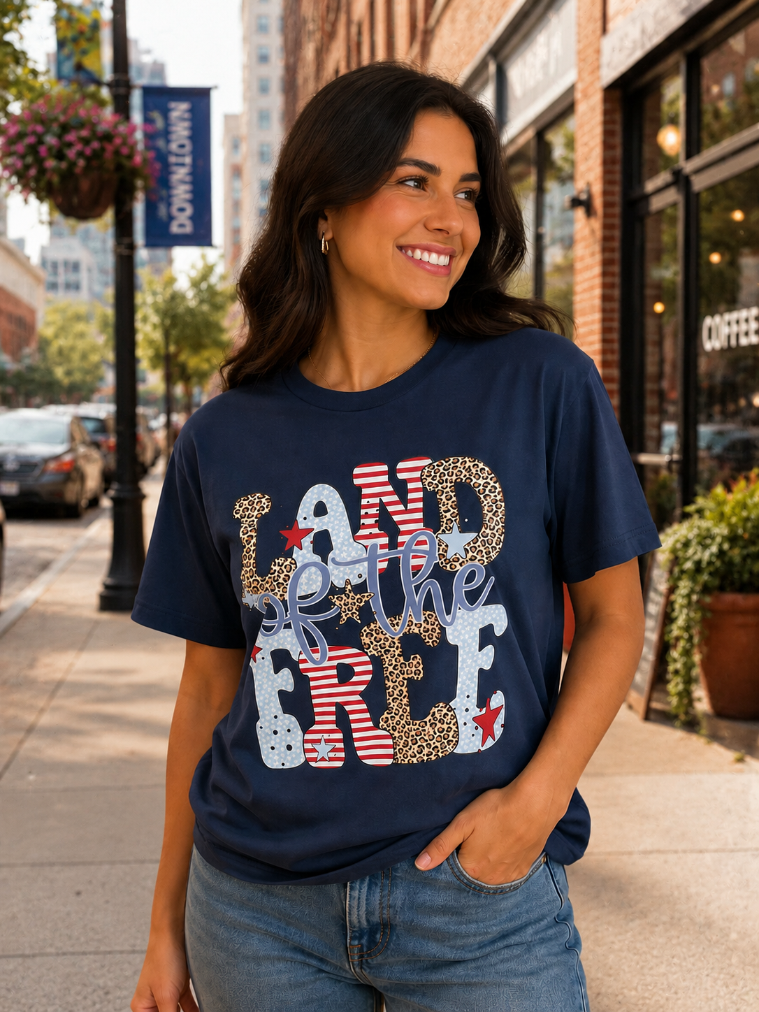 In My America Era Patriotic T-Shirt | Blue Stars & Stripes Graphic Tee