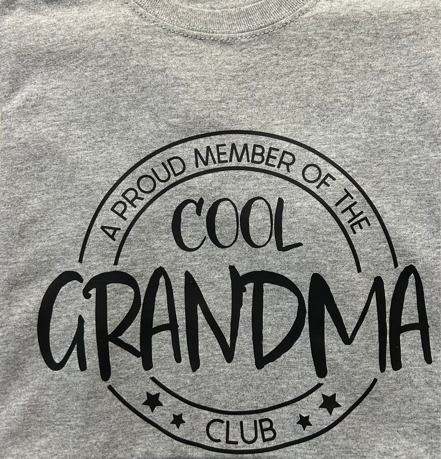 Proud Member of the Cool Grandma Club Graphic T - Heather Gray