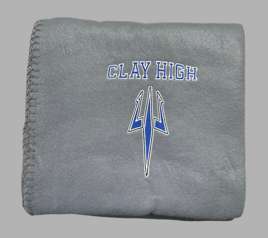 Clay High School lap size blanket