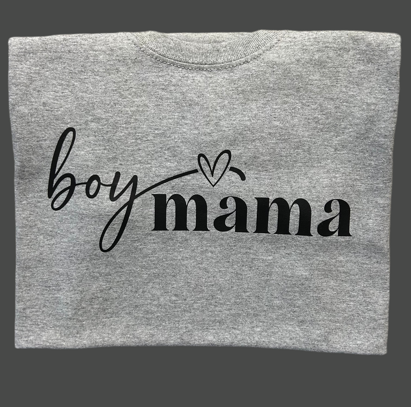 Boy Mama Graphic T - Heather Gray