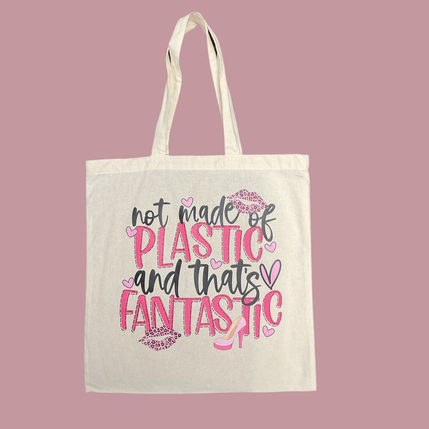 Not Made of Plastic and that’s Fantastic with kisses reusable tote bag