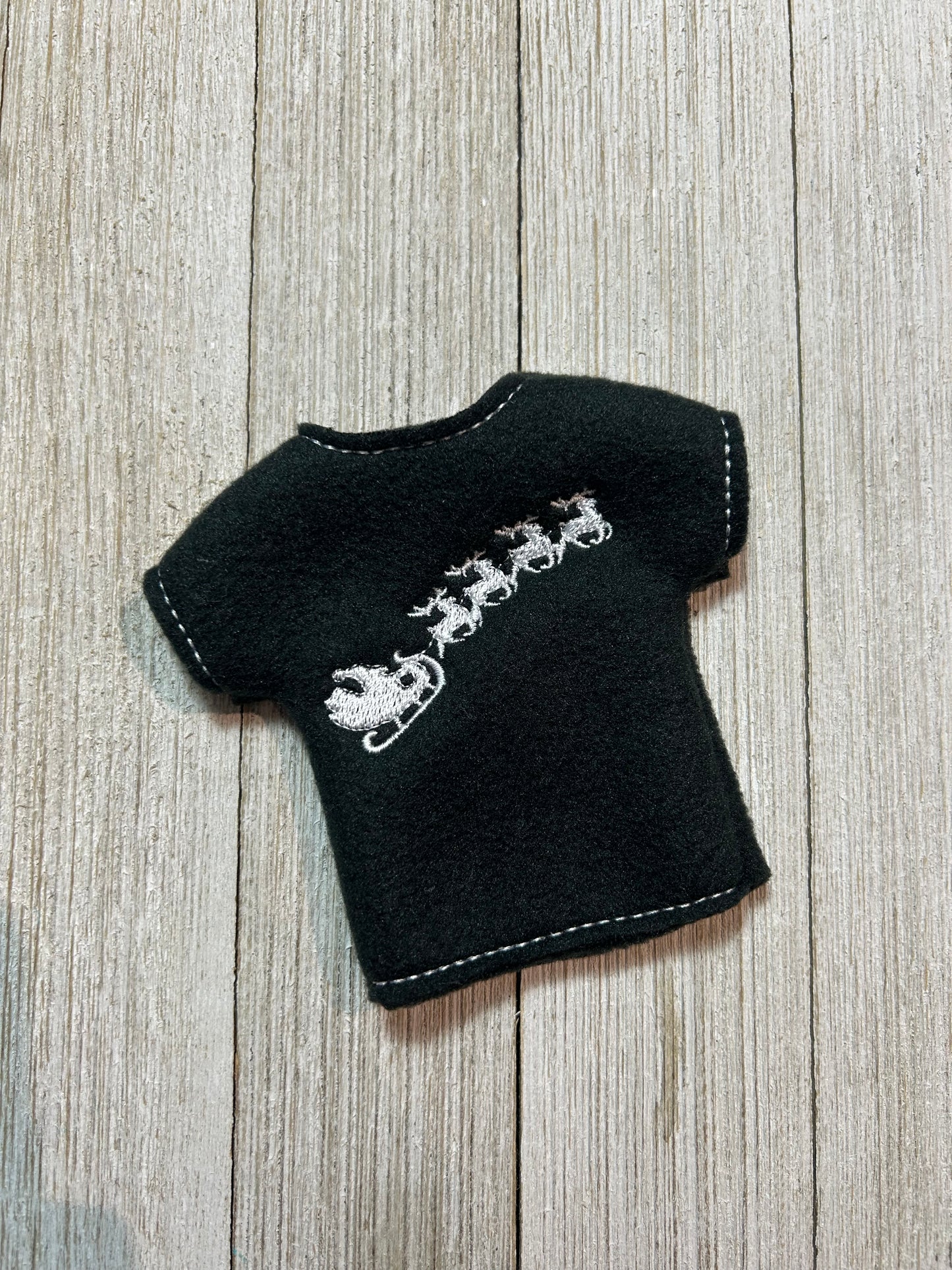(288) Holiday Elf/Doll Sweater featuring Santa’s Sleigh and Reindeer