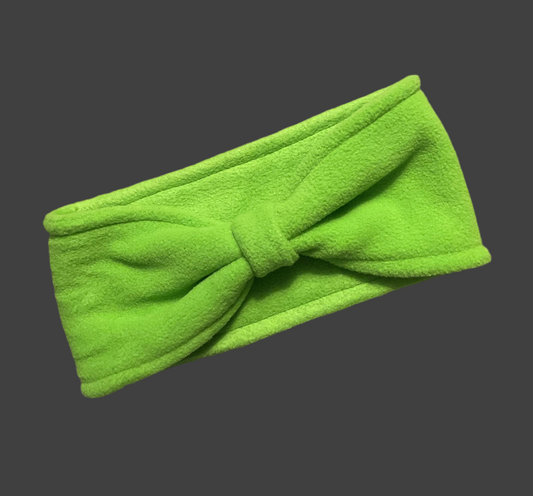 Lime Green Fleece Ear Warmer Headband