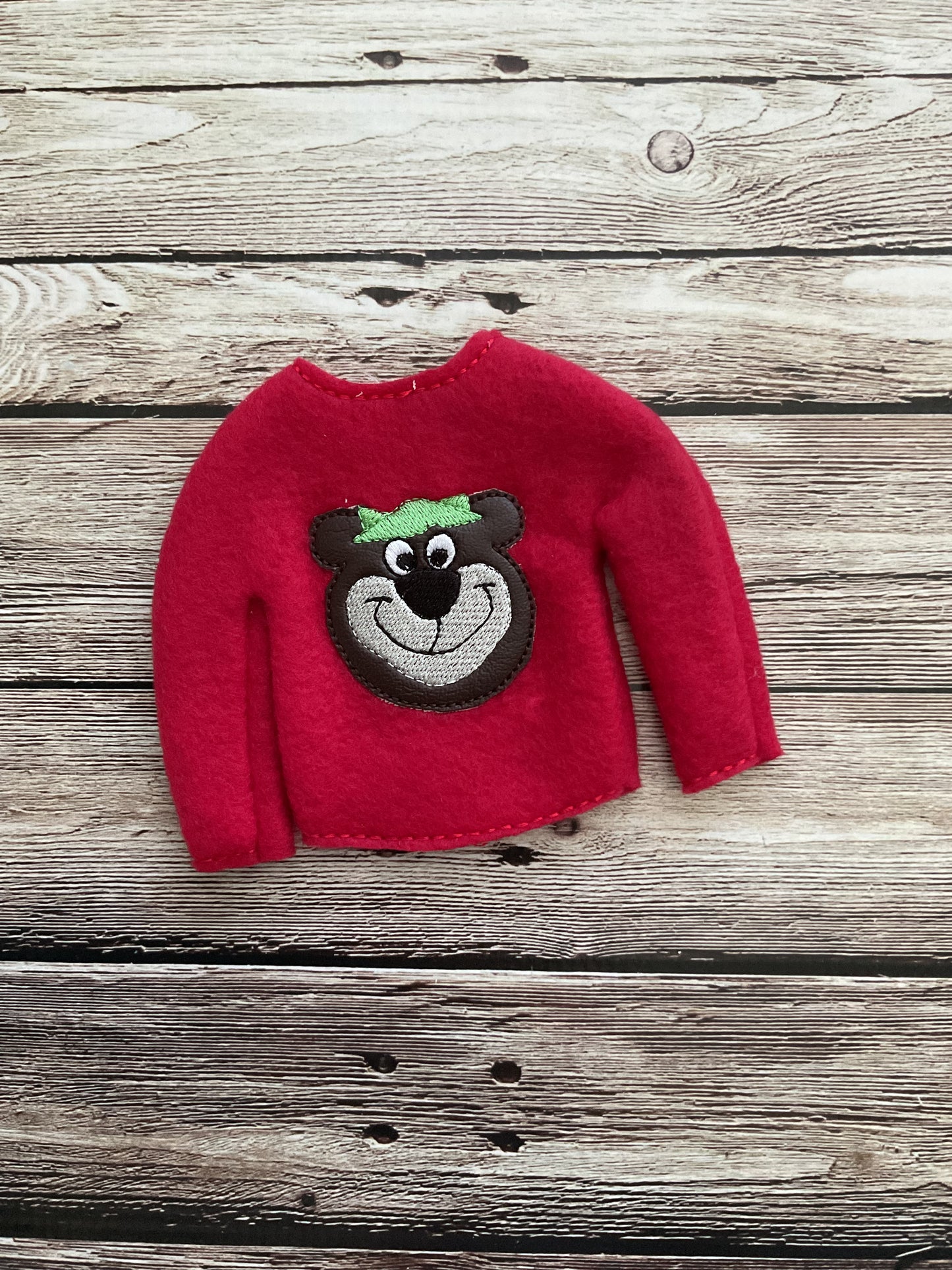 (203) Holiday Elf/Doll Sweater Brown Bear