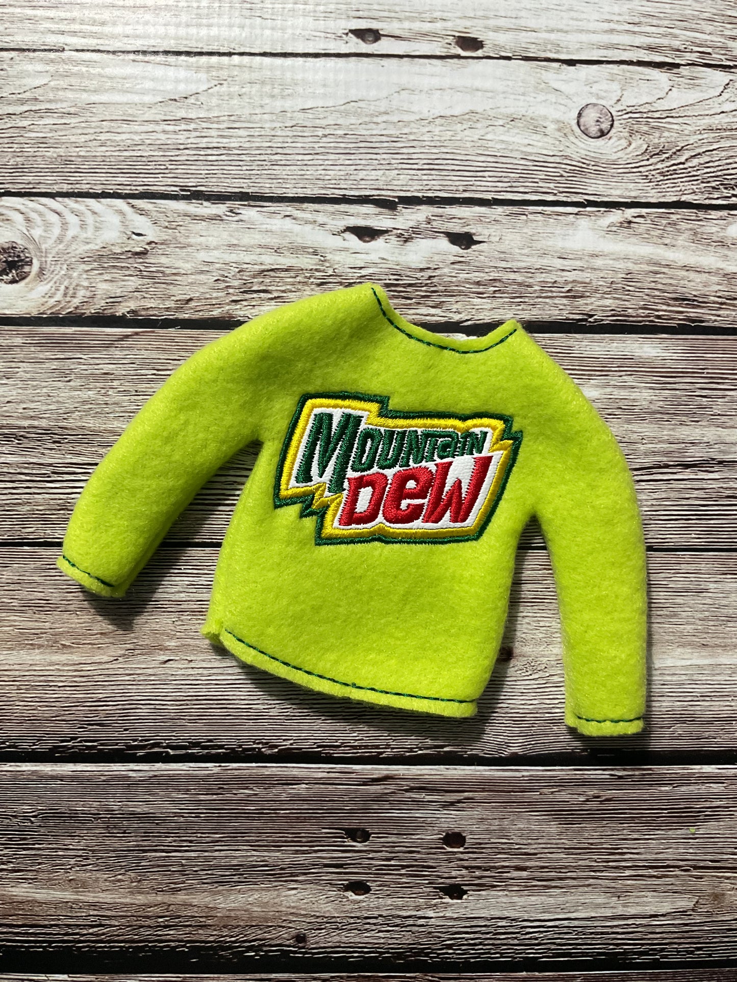 (282) Holiday Elf/ Doll Sweater featuring Mt Dew