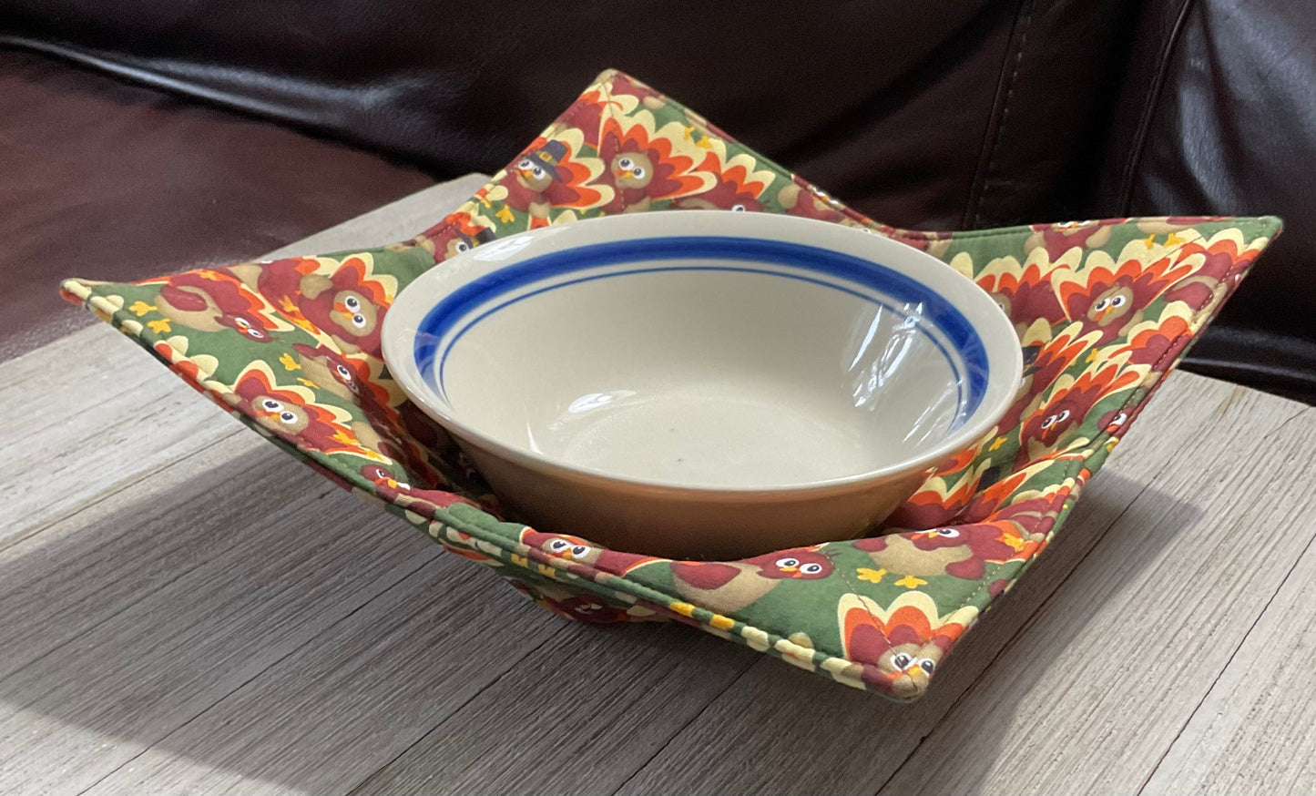 Microwave Bowl Potholder - Turkey Pilgrims