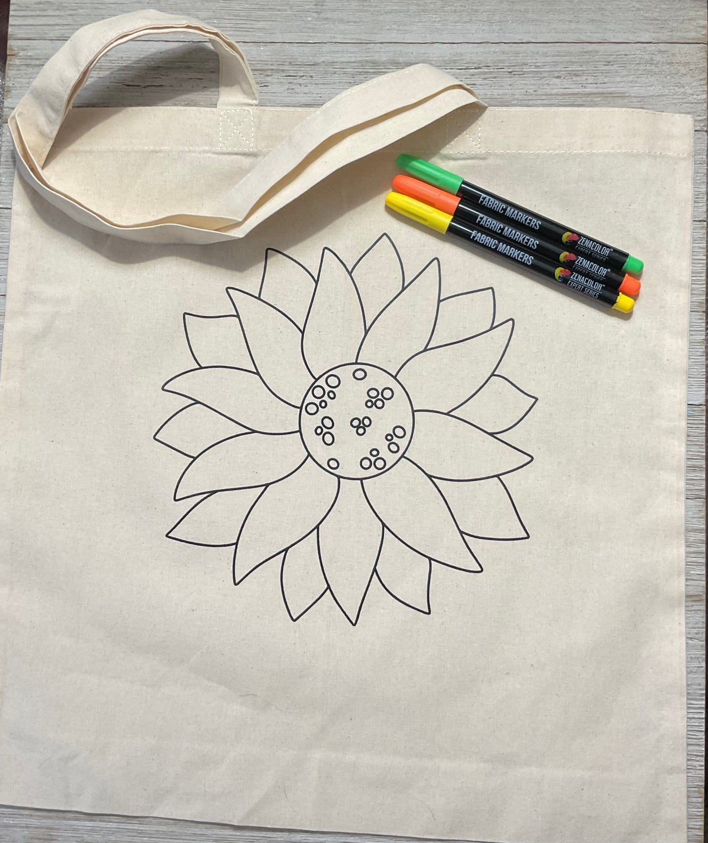 Coloring Tote Bag - Sunflower