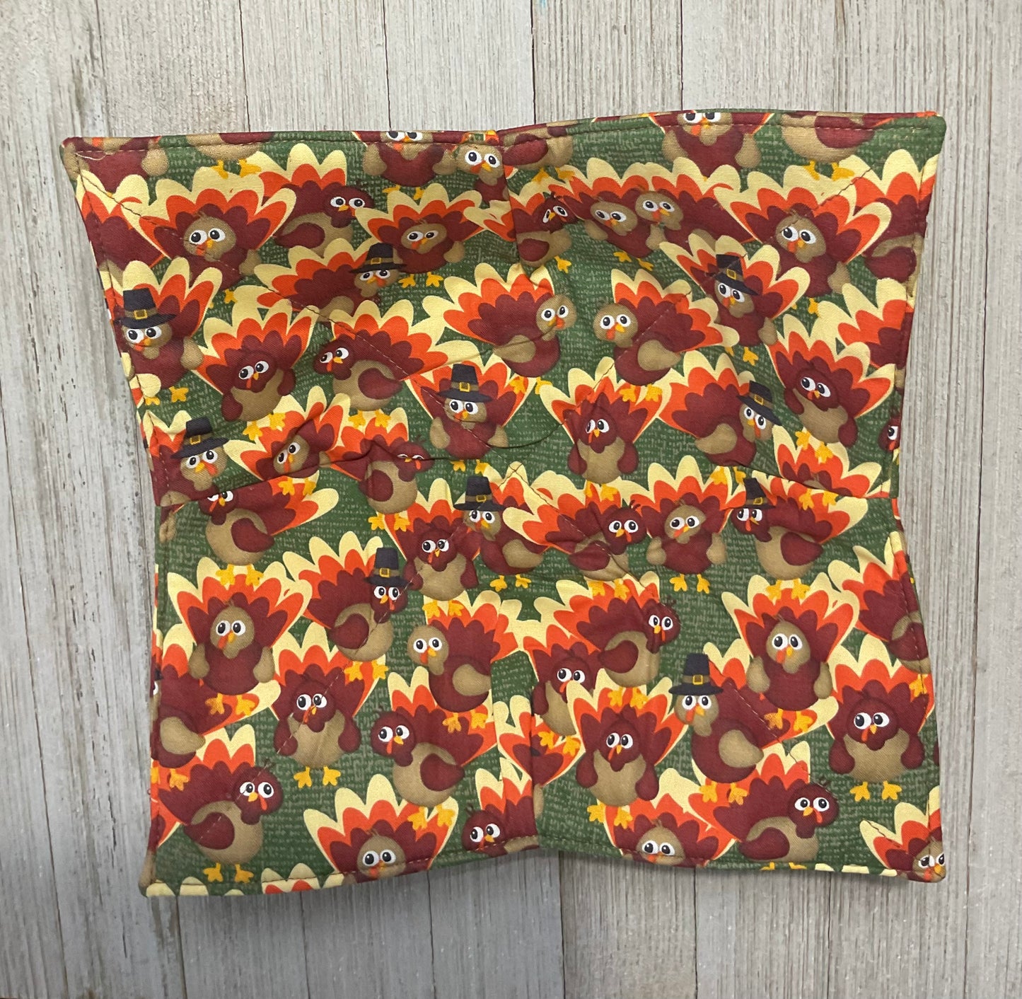 Small Microwave Bowl Potholder - Turkey Pilgrims