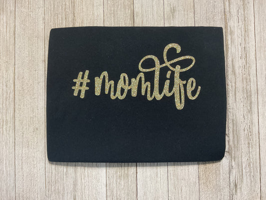 #momlife Graphic T - featuring Glitter Gold Lettering