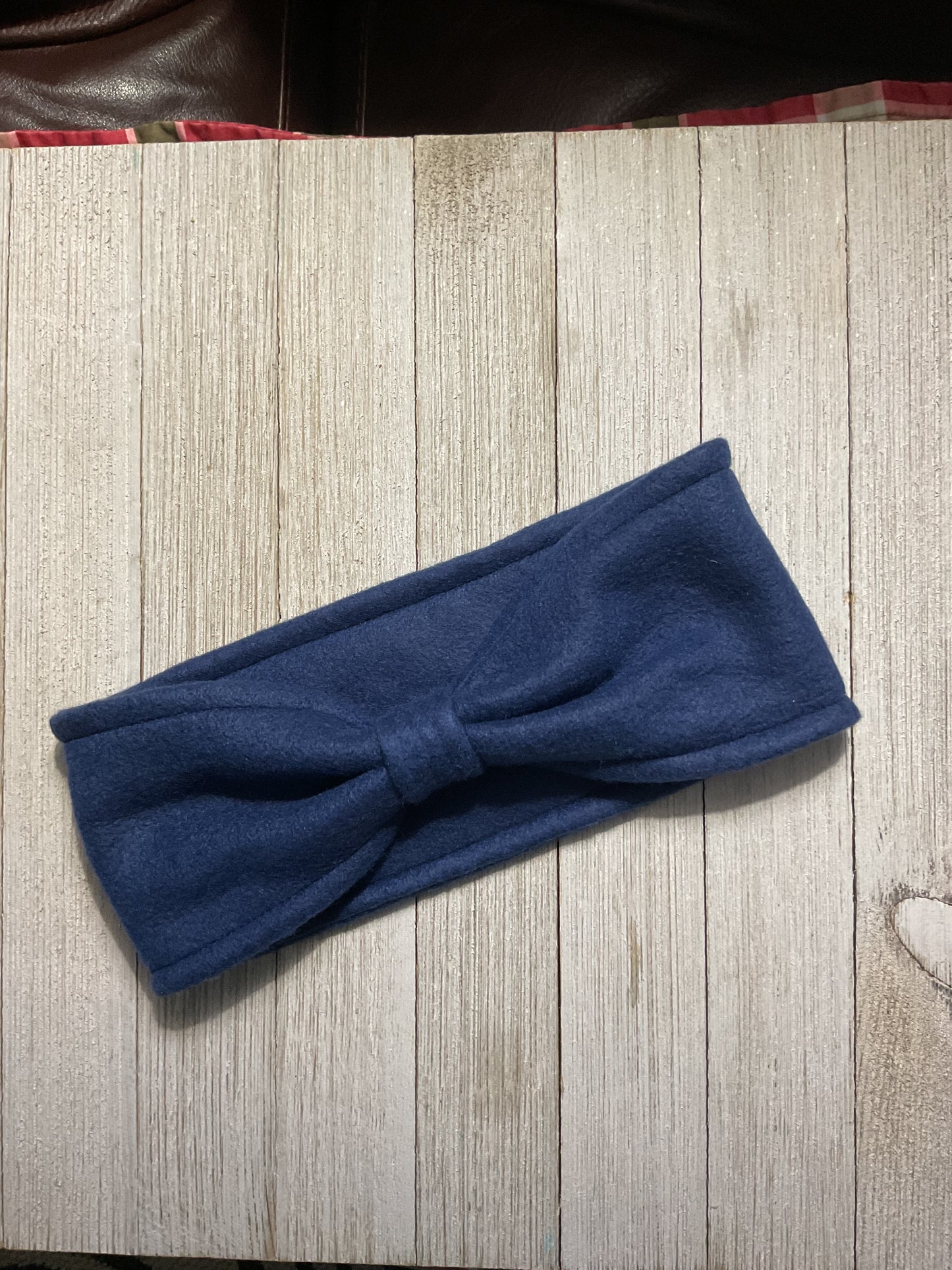 Navy Blue Fleece Ear Warmer Headband