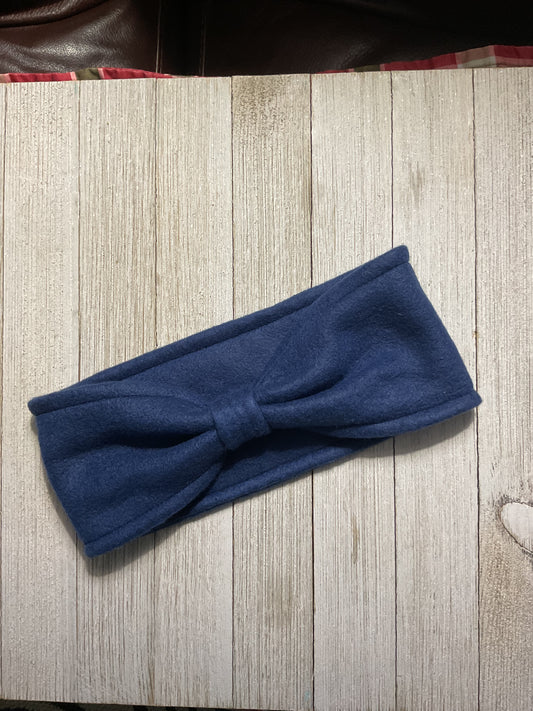 Navy Blue Fleece Ear Warmer Headband