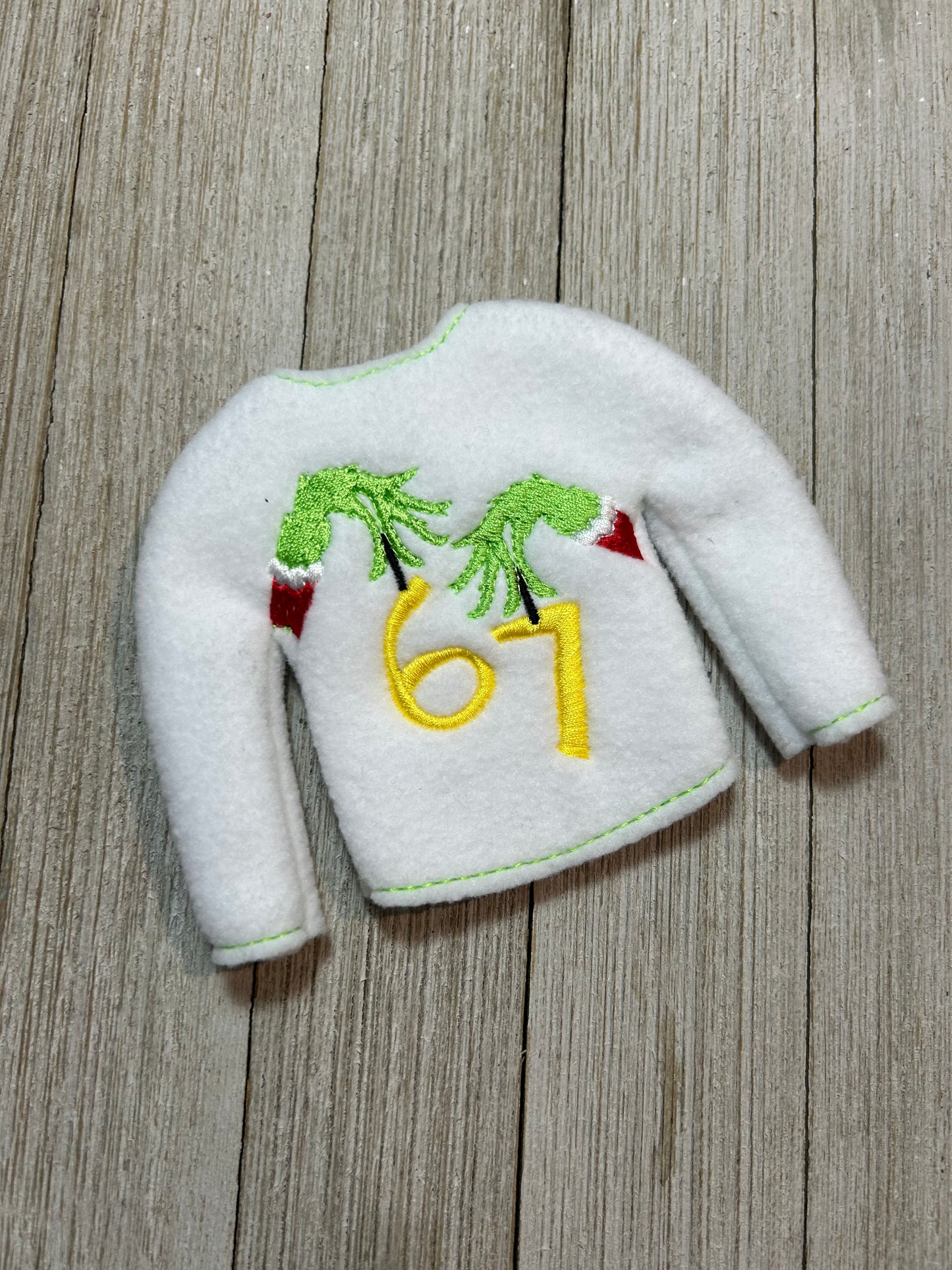(293) Holiday Elf/Doll Sweater 67 featuring Grinch Hands