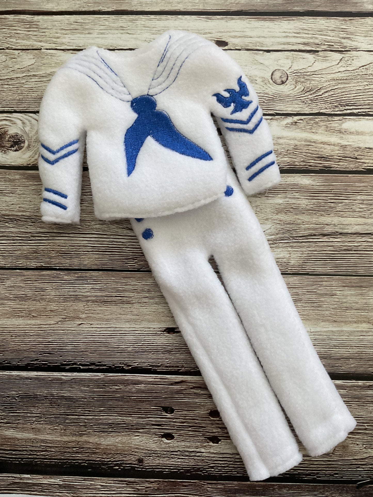 (175) Holiday Elf/Doll Sweater Navy Whites inspired