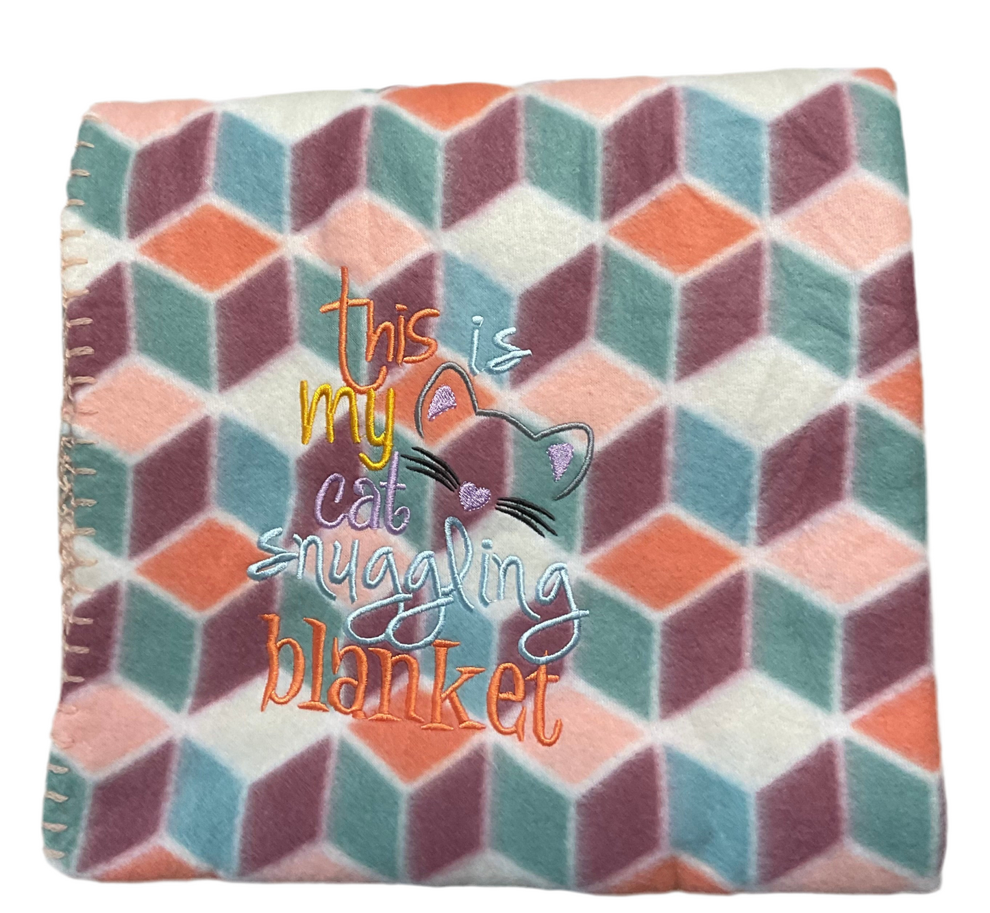 This is my Cat Snuggling Blanket Lap Blanket