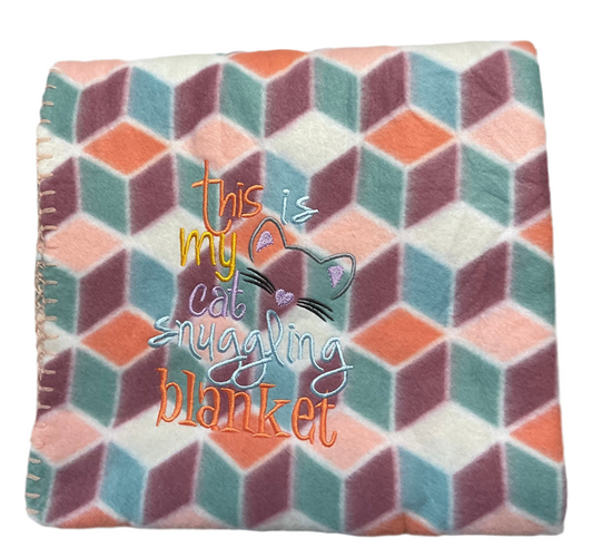 This is my Cat Snuggling Blanket Lap Blanket