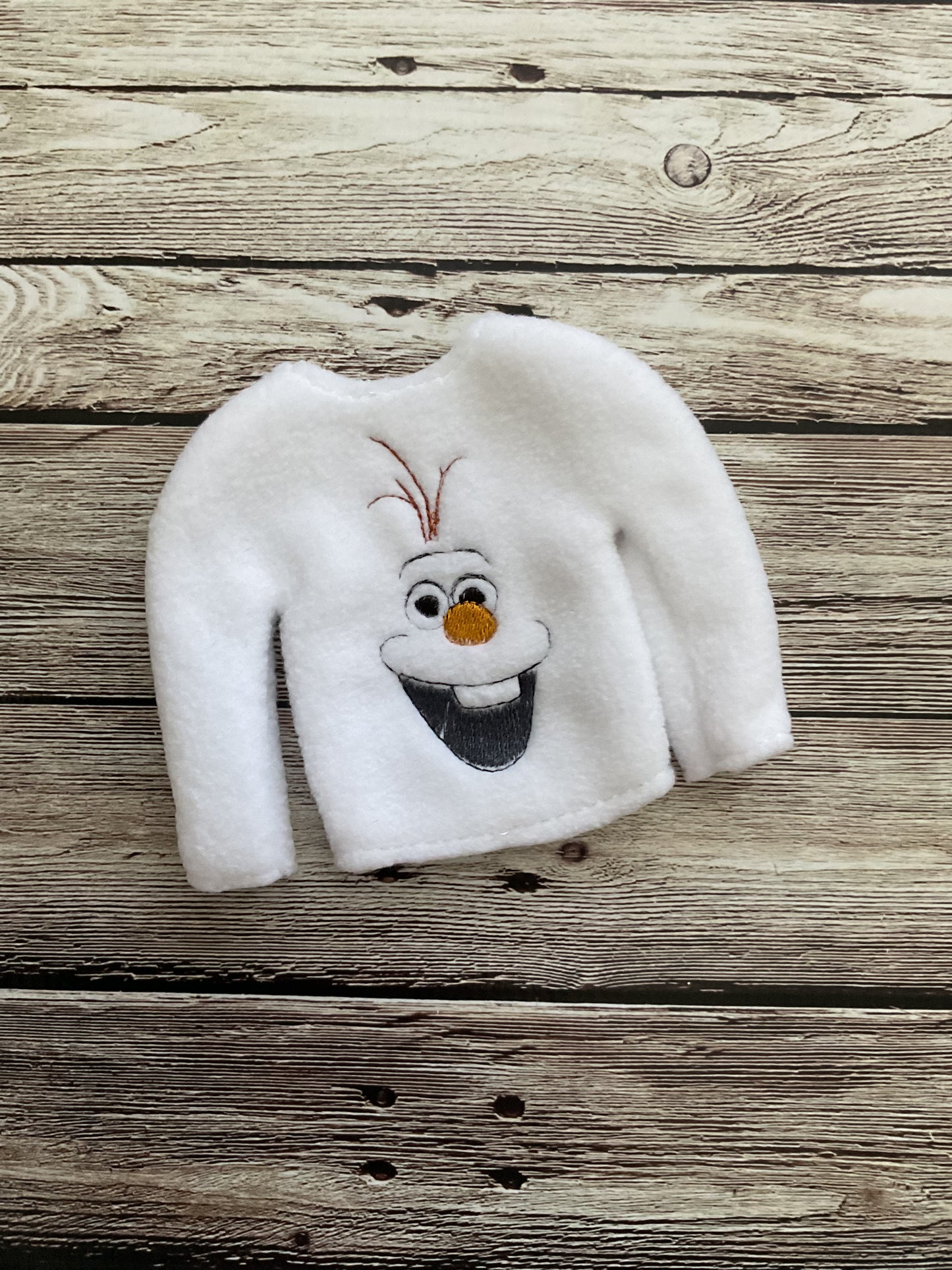 (223) Holiday Elf/Doll Sweater Olaf Face