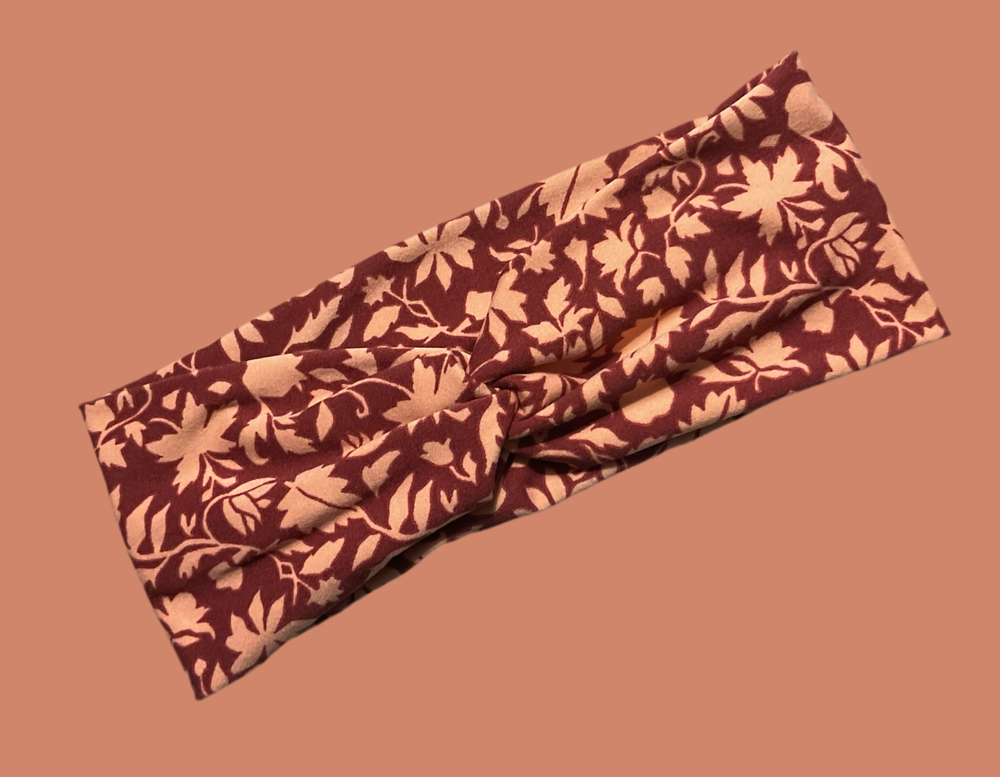 Wide twisted Fall Leaves headband for sports, yoga, workouts, facials soft, fashionable and comfortable