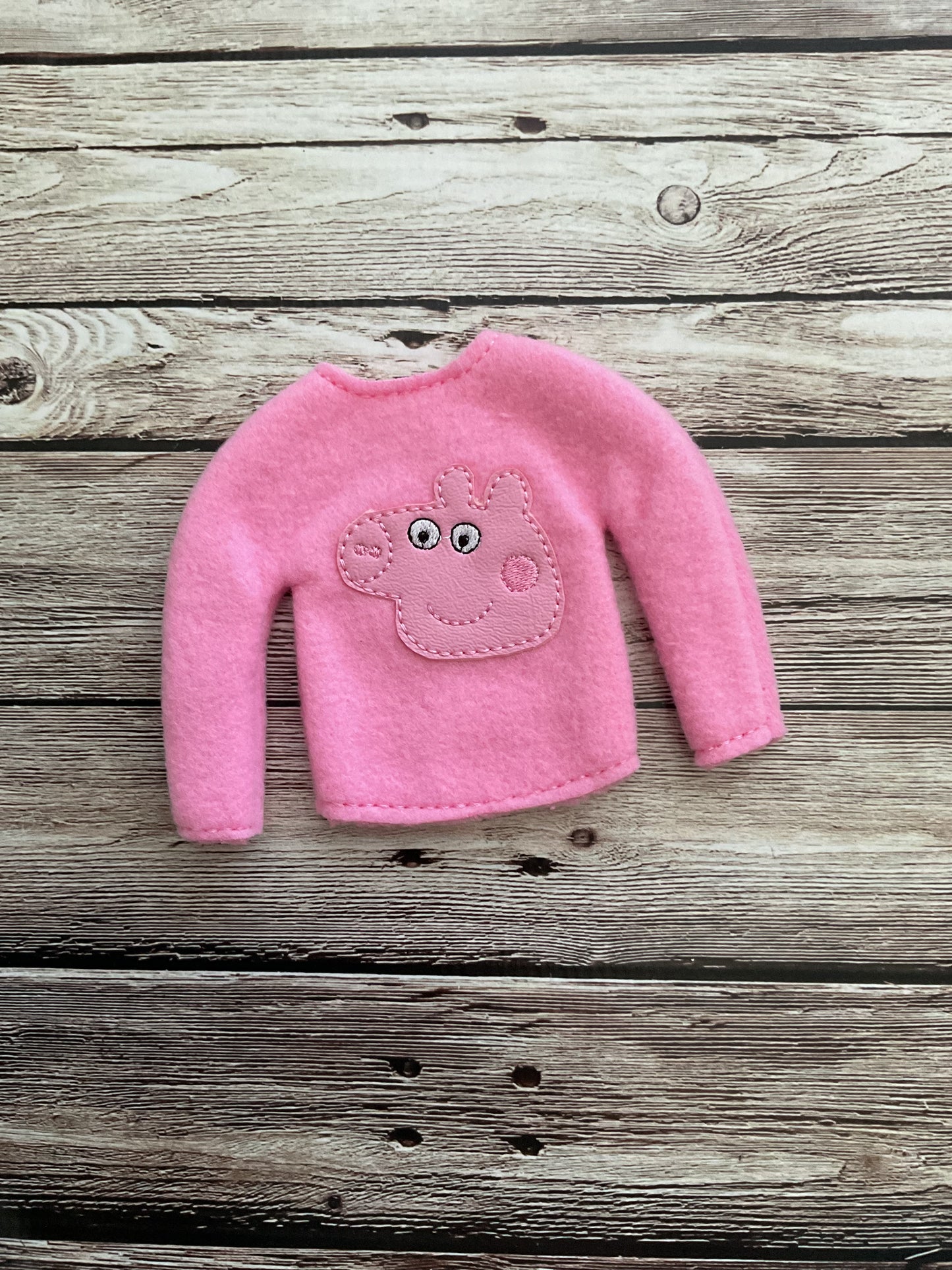 (170) Holiday Elf/Doll Sweater Pink Pig