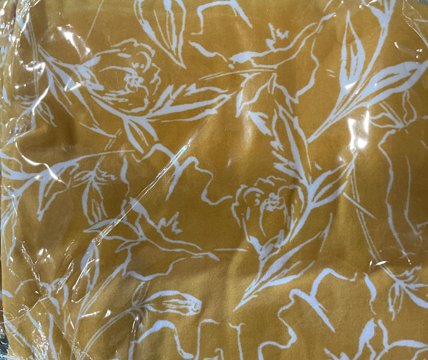 Fashionable Shawl Coverup - Yellow with discrete White floral