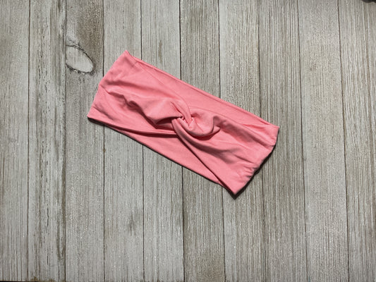 Wide Twisted Headband in Pink for Sports, Yoga, Workouts, Facials, Fashionable and comfortable