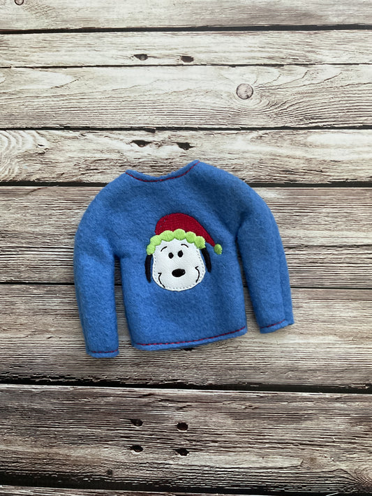 (202) Holiday Elf/Doll Sweater Santa Snoopy Dog