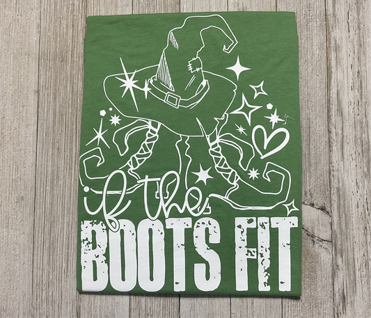 If the Boots Fit Halloween Graphic T - Green