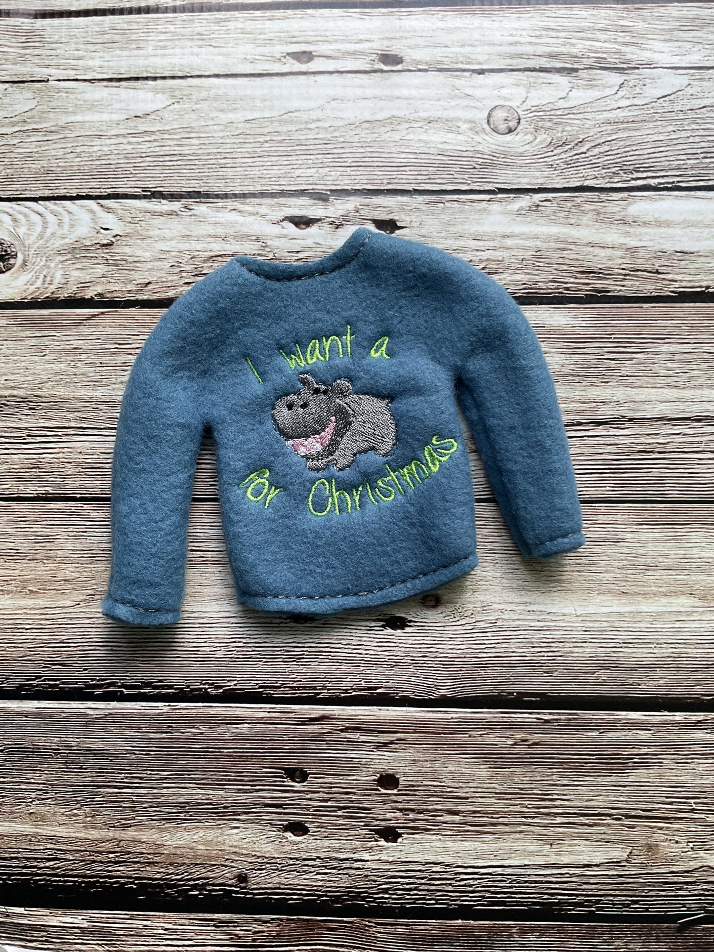 (131) Holiday Elf/Doll Sweater featuring All I Want For Christmas…