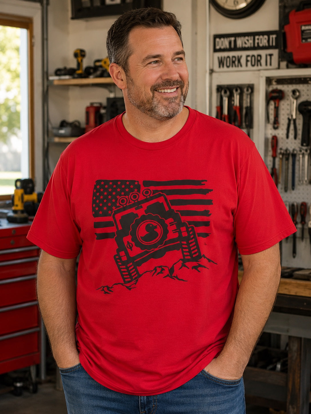 Off-Road American Flag T-Shirt | Jeep Adventure Graphic Tee