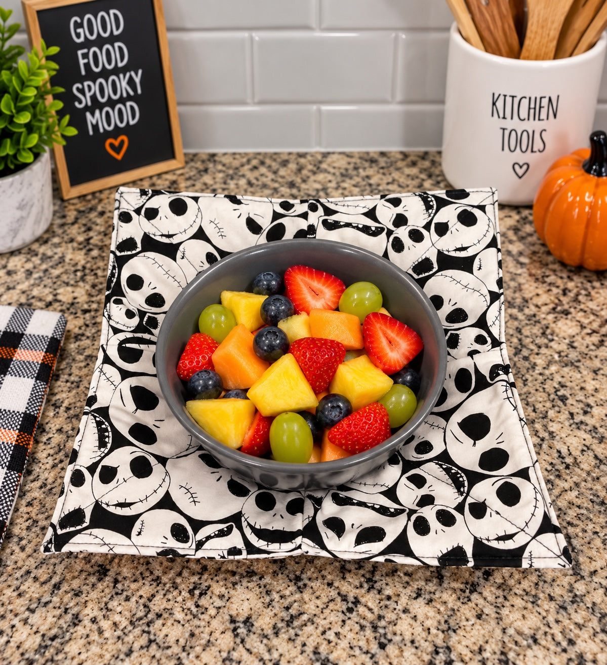 Spooky Faces Halloween Bowl Cozy