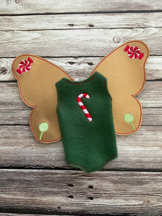 (178) Holiday Elf/Doll Christmas Butterfly