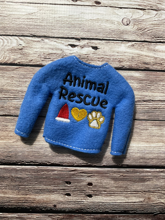 (249) Holiday Elf/Doll Sweater featuring Animal Rescue