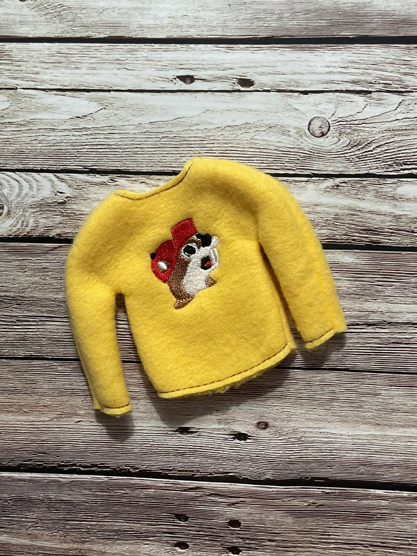 (265) Holiday Elf/Doll Sweater Featuring Gas Station Beaver