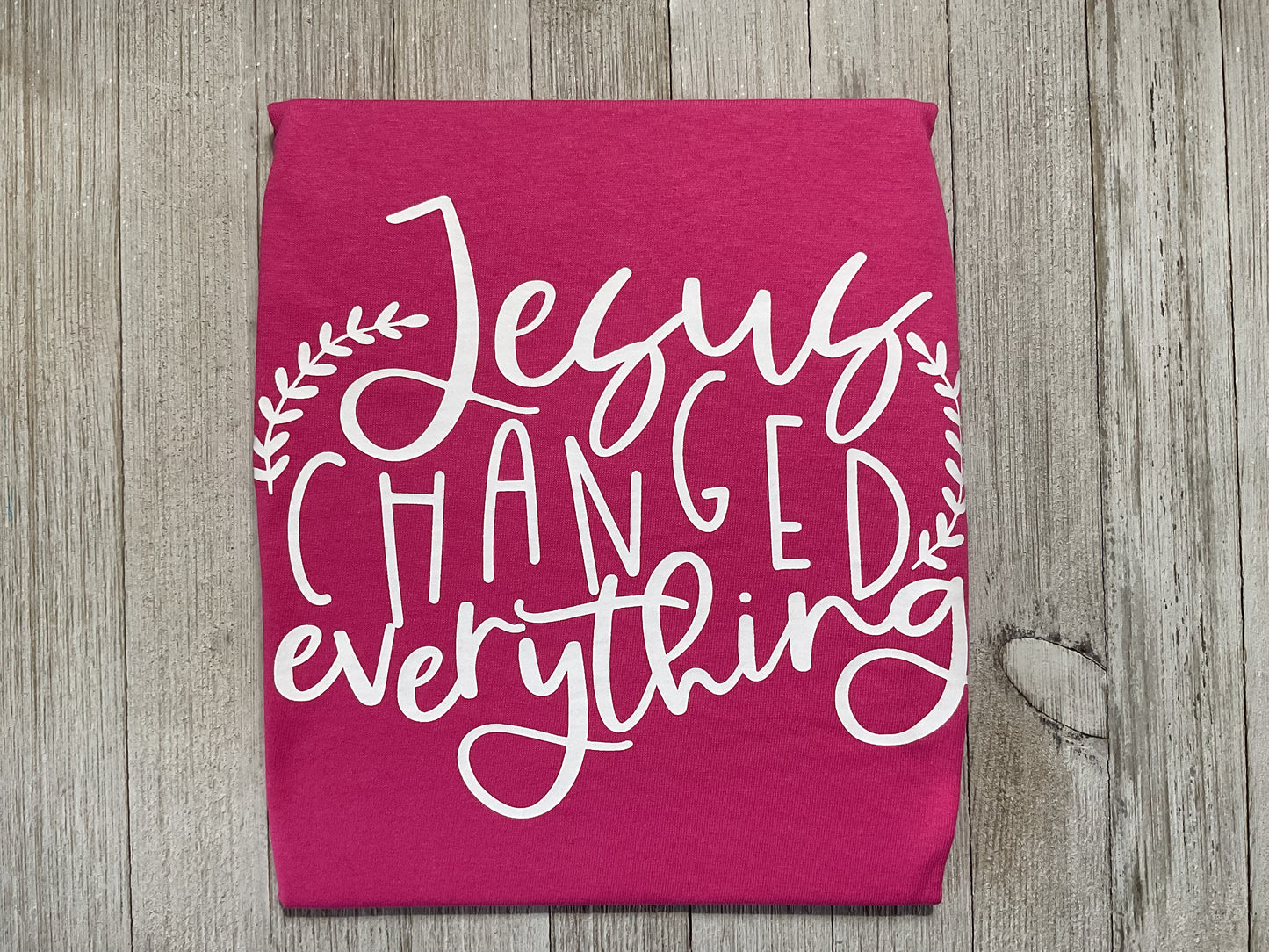 Jesus Changed Everything Graphic T - Pink