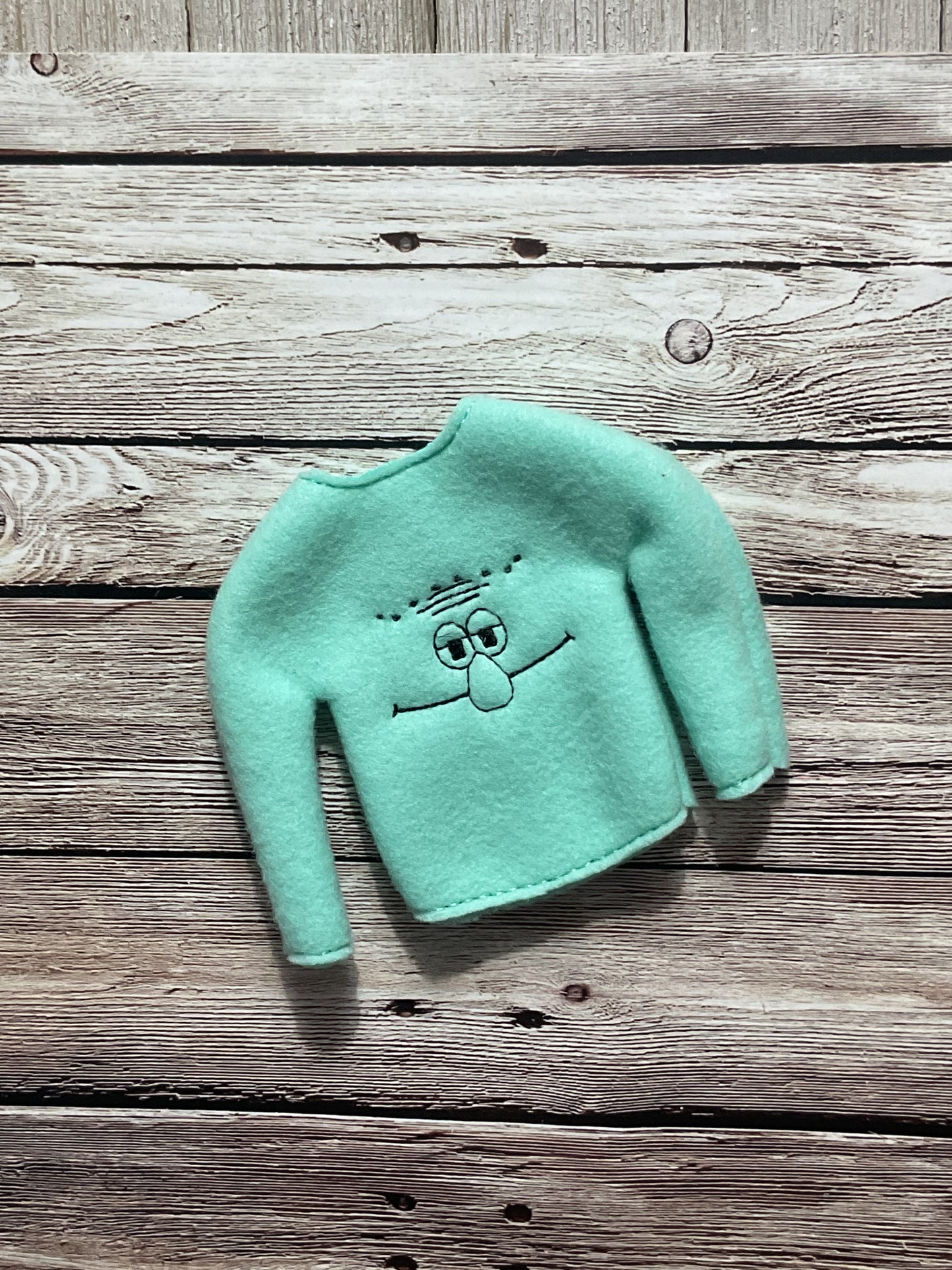 (263) Holiday Elf/Doll Sweater Squid Guy Face