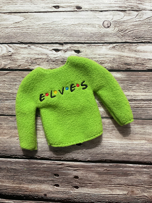 (271) Holiday Elf/Doll Sweater colorful ELVES
