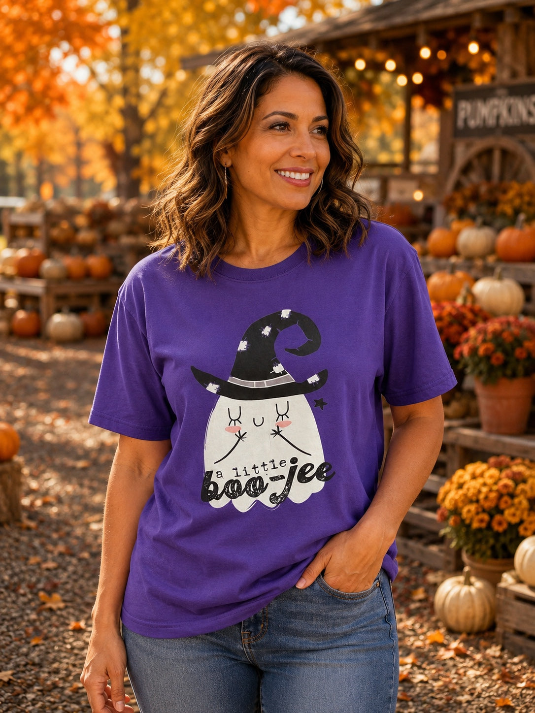 A Little Boo-jee Ghost T-Shirt | Cute Halloween Witch Ghost Tee