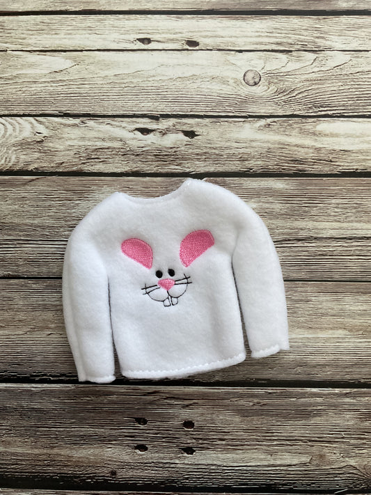 (243) Holiday Elf/Doll Sweater Bunny