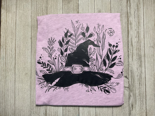 Fun Witch Hat Graphic T - Heather Purple