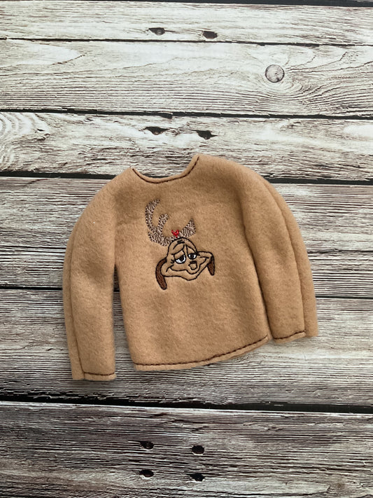 (259) Holiday Elf/Doll Sweater Max Grinch Dog