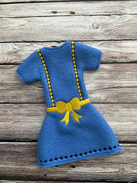 (240) Holiday Elf/Doll Sweater Bow Dress